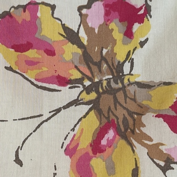 J. JILL FLORAL SCALLOP TRIM MIDI SKIRT PALE YELLOW SIZE EXTRA SMALL PETITE - Picture 4 of 11